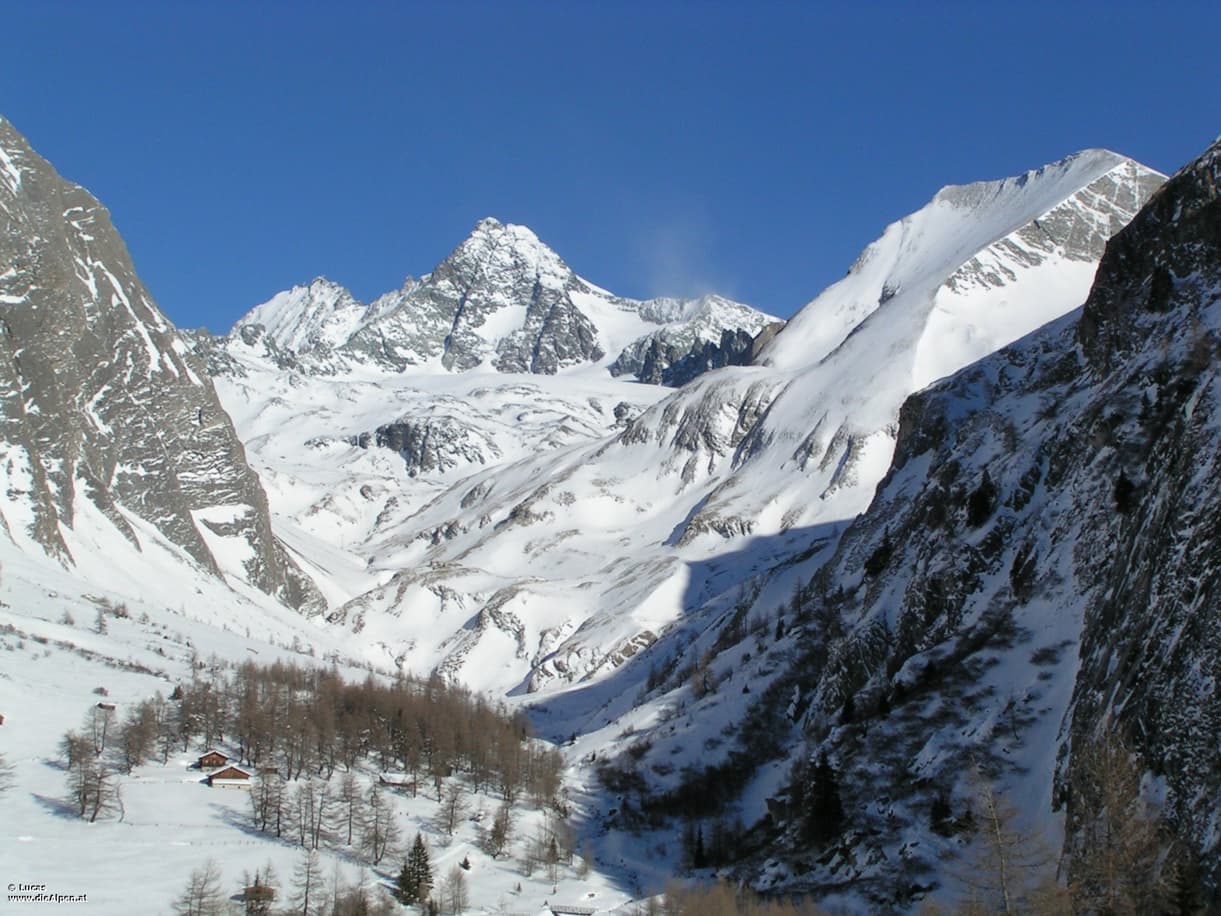 Großglockner im Winter – Blick vom Ködnitztal